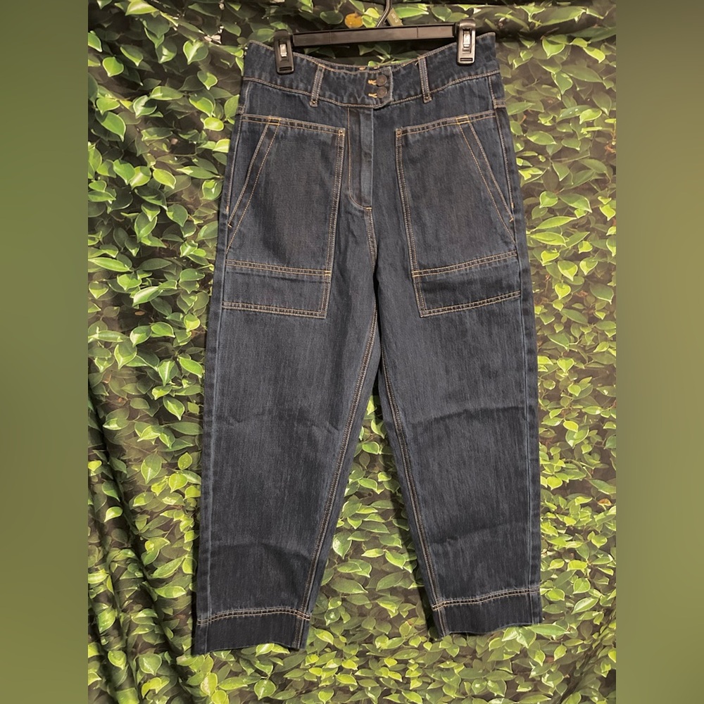 Forever 21 High Waist Long Pocket Blue Jeans Junior S/M